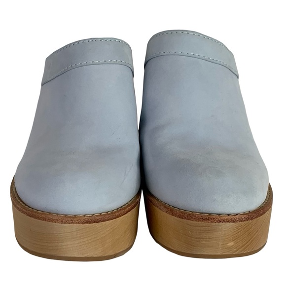 Antonio Melani Kimberly Whitman Camellia Leather Clogs Blue Size 8.5 M - Picture 3 of 7